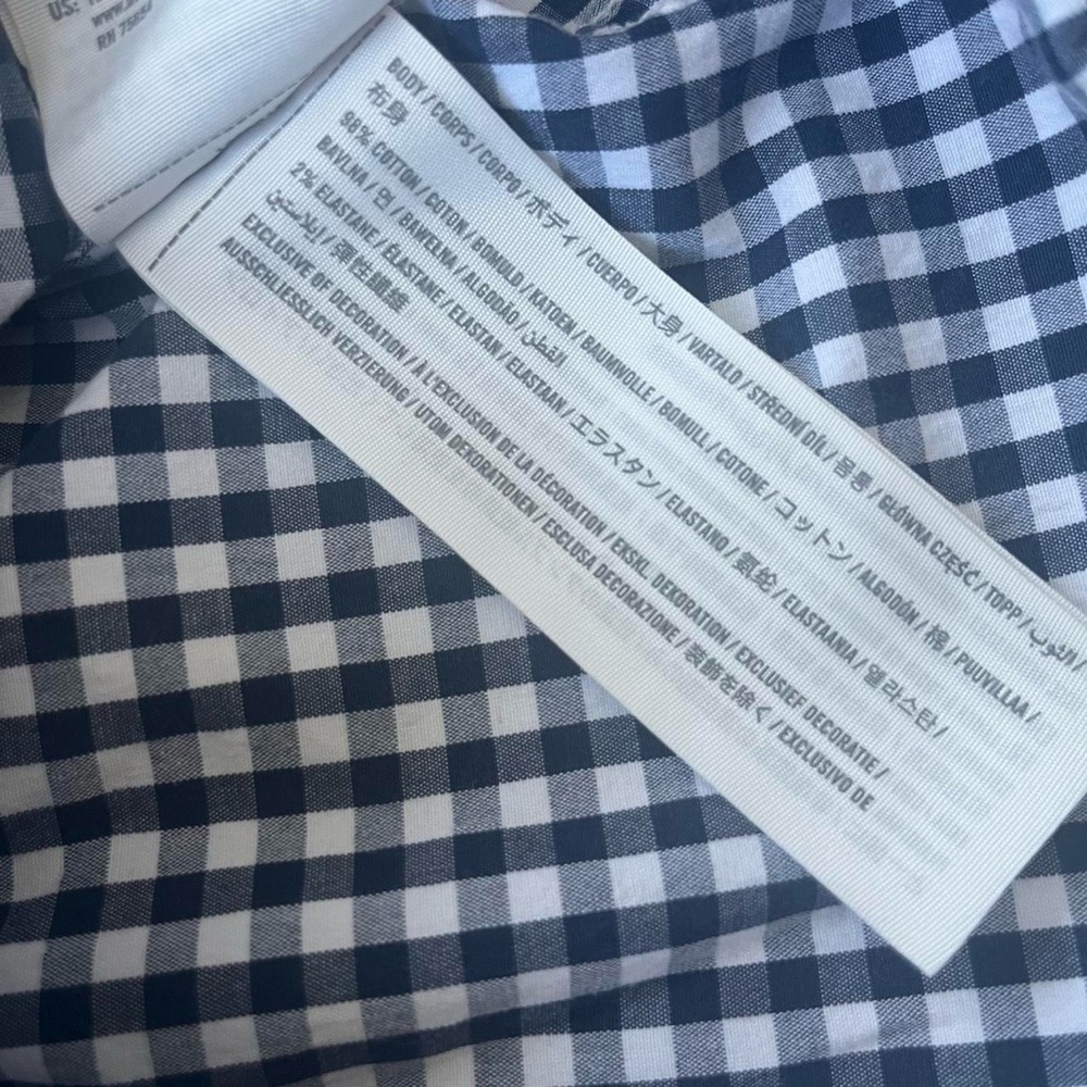 Abercrombie & Fitch Navy and White Gingham Shirt - Picture 5 of 5